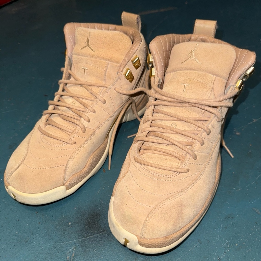 Tan Air Jordan’s with Suede Upper and Padded Collar